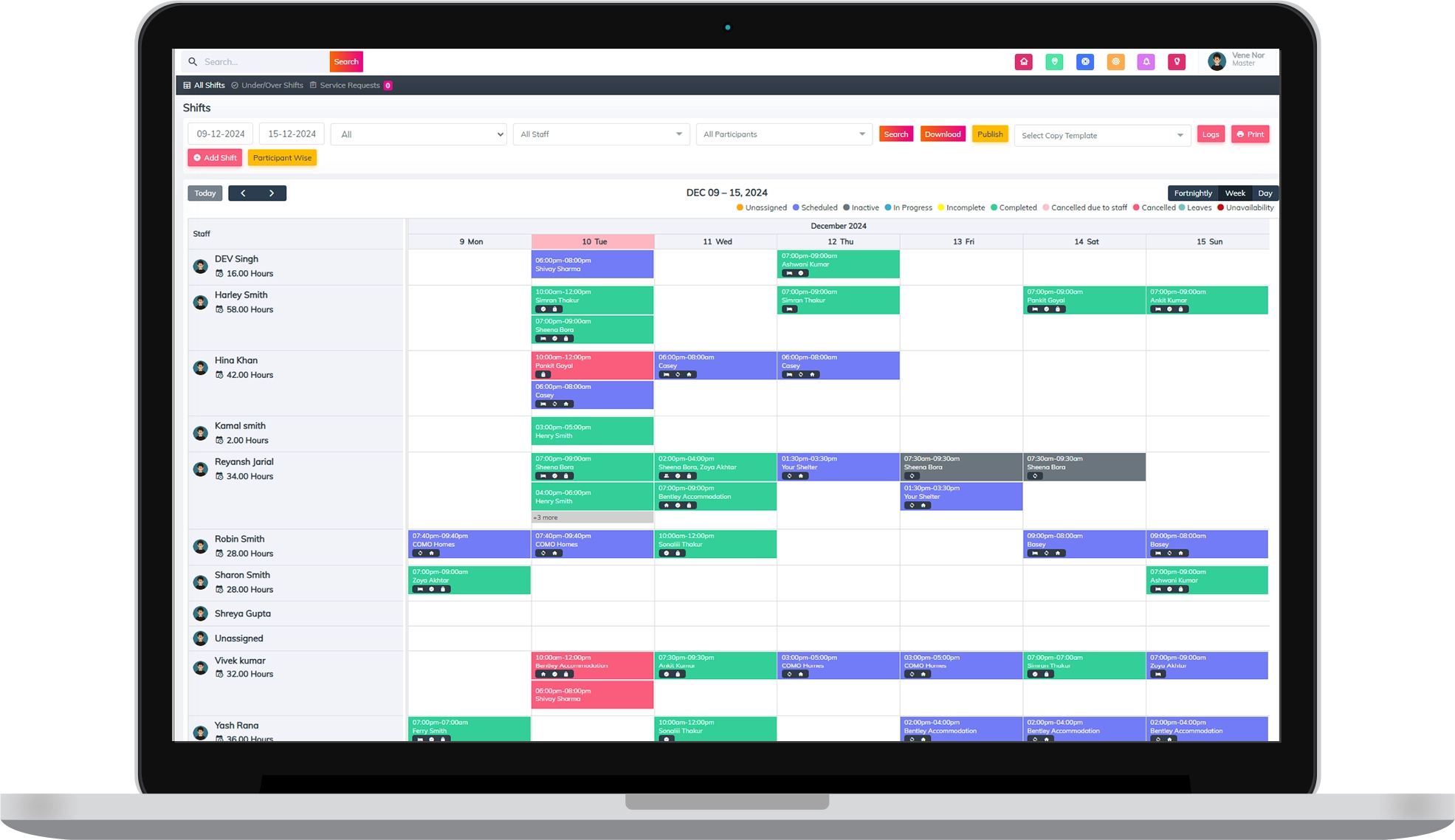 NDIS Rostering Software