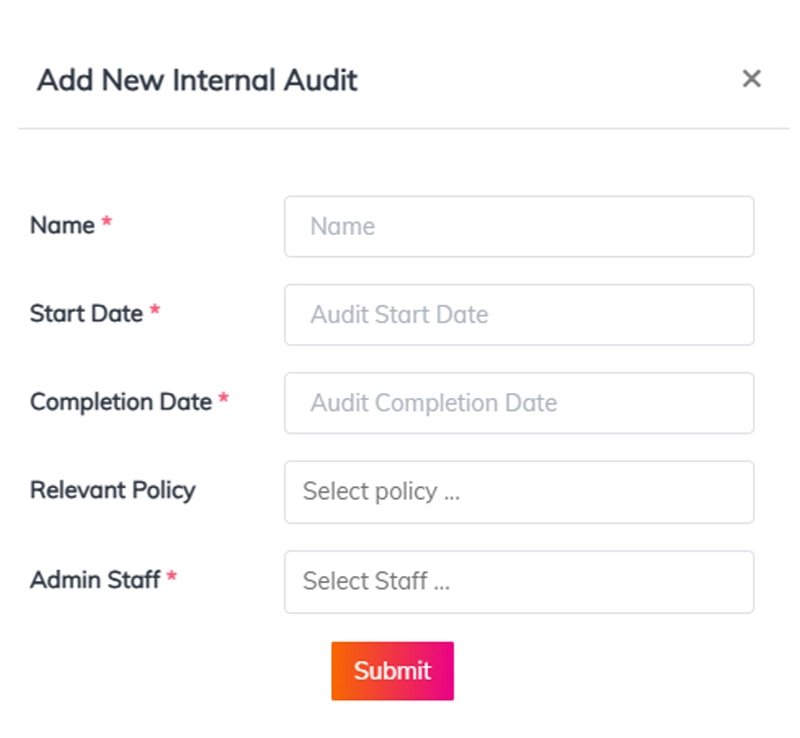Add Internal Audits