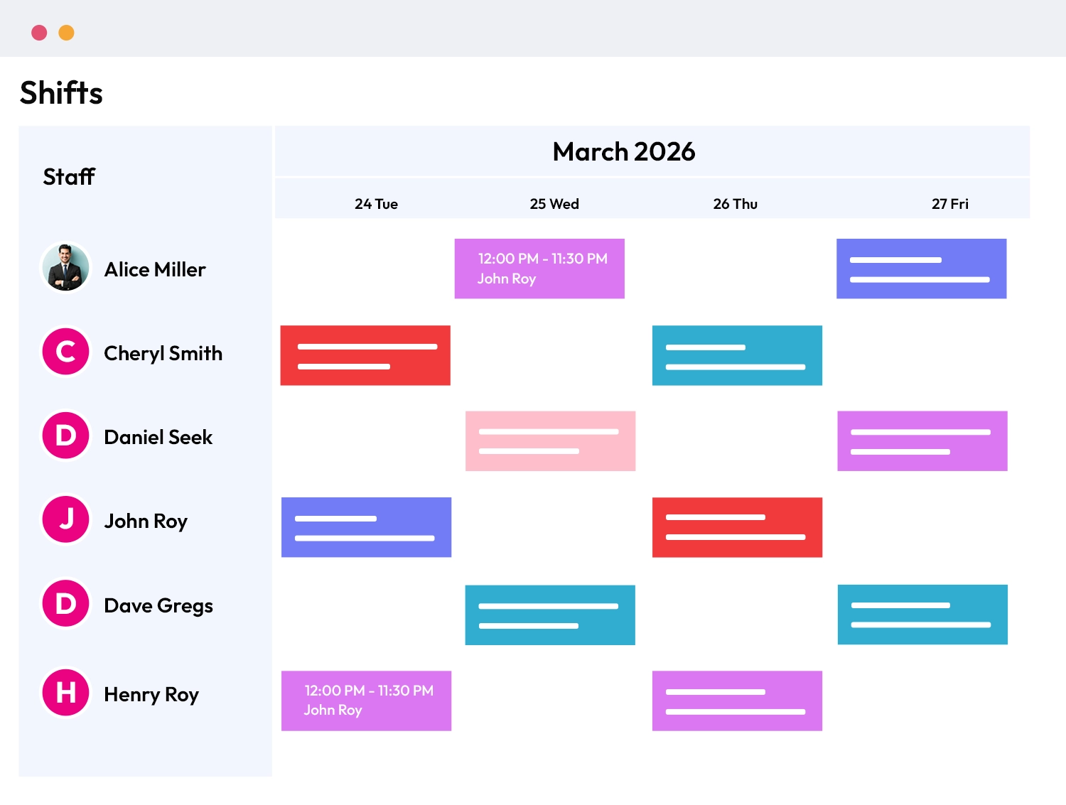 Shift Management